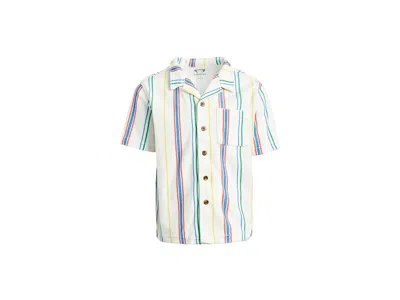Appaman Resort Shirt (toddler/little Kid/big Kid) Boy's Clothing Painter's Stripe : 8 Little Kid, Cotton/pol In Multi