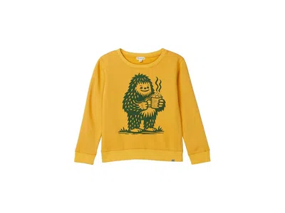 Appaman Revel Crewneck Sweatshirt (toddler/little Kids/big Kids) Boy's Sweatshirt Mustard : 3 Toddler, Cotto In Yellow
