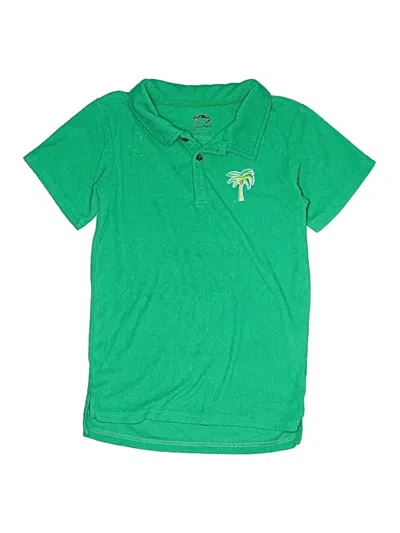 Pre-owned Appaman Kids' Short Sleeve Henley Shirt In Green