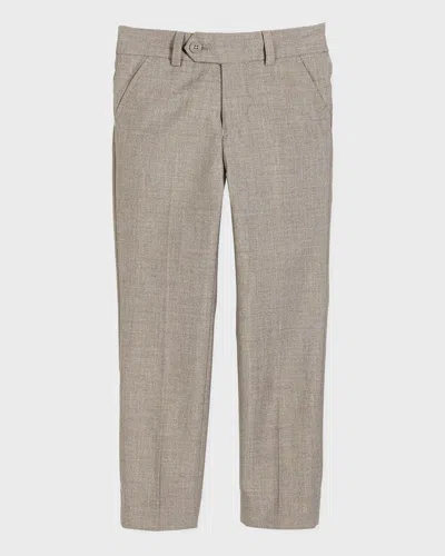 Appaman Kids' Slim Suit Pants, Light Gray
