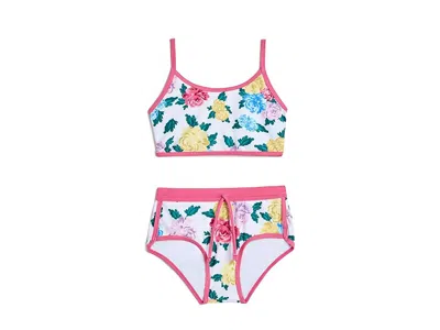 Appaman Stella Swim Short Set (toddler/little Kid) Girl's Swimwear Sets Floral Garden : 5 Little Kid, Polyes In Multi
