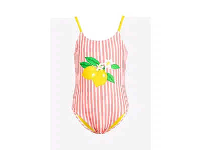 Appaman Taylor Swimsuit (toddler/little Kid) Girl's Swimsuits One Piece Pink Stripes : 8 Big Kid, Polyester
