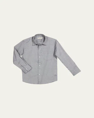 Appaman Kids' The Standard Poplin Shirt In Gray