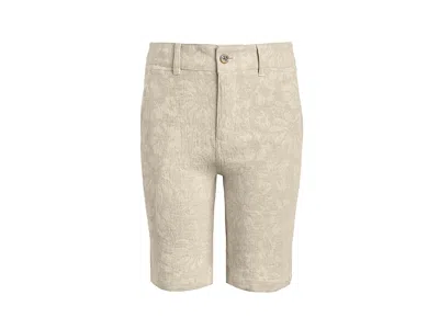 Appaman Trouser Shorts (toddler/little Kid/big Kid) Boy's Shorts Ivory Garden : 3 Toddler, Linen/rayon In Gray
