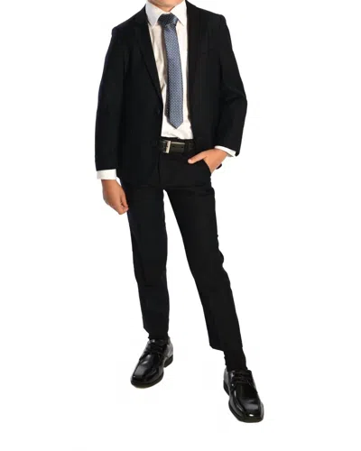 Appaman Kids' Two Button Suit Blazer In Blue In Black