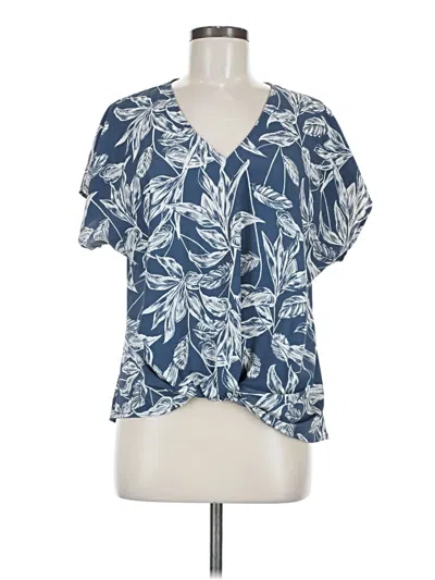 Pre-owned Apparel Love Short Sleeve Blouse In Blue