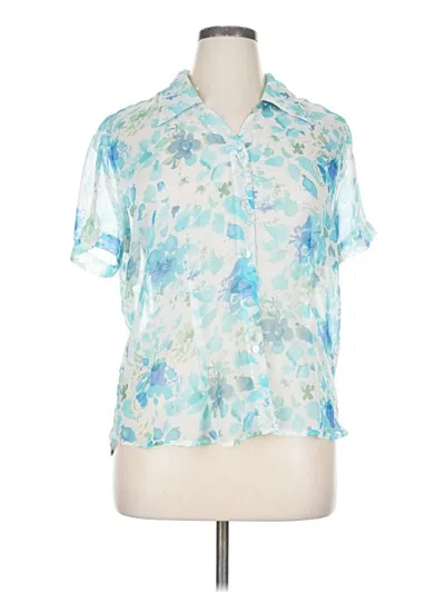 Pre-owned Apparenza Short Sleeve Blouse In Blue