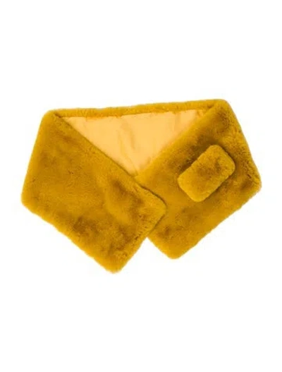 Pre-owned Apparis Acrylic Scarf In Yellow
