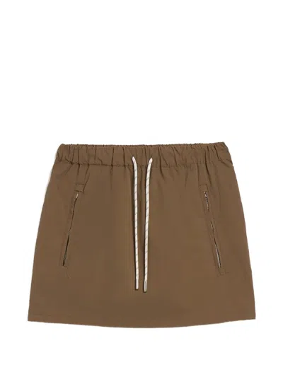 Apparis Ada Drawstring Mini Skirt In Green