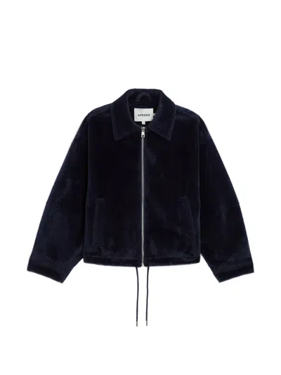 Apparis Ada Faux-fur Jacket In Blue