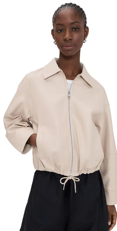 Apparis Ada Sans Faux Leather Jacket Latte In Neutral