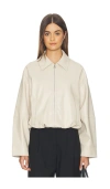 Apparis Ada Sans Leather Jacket In White