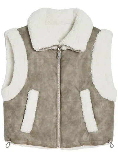 Apparis Alex Faux-fur Gilet In Neutrals