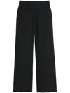 Apparis High-waisted Knitted Trousers In 黑色