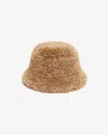 Apparis Amara Bouclette Bucket Hat In Brown