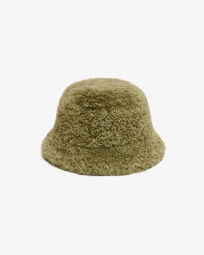 Apparis Amara Bouclette Bucket Hat In Green