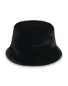 Apparis Faux-fur Bucket Hat In Noir