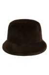 Apparis Amara Pluche™ Faux Fur Bucket Hat In Brown