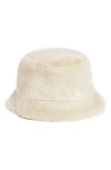 Apparis Amara Pluche™ Faux Fur Bucket Hat In Neutral