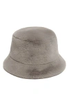 Apparis Amara Pluche™ Faux Fur Bucket Hat In Gray