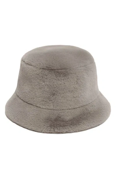 Apparis Amara Pluche™ Faux Fur Bucket Hat In Gray