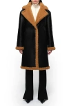 Apparis Anei Reversible Faux Shearling Coat In Hazelnut