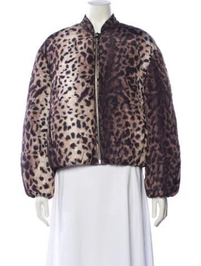 Pre-owned Apparis Animal Print Faux Fur Jacket In Multicolor