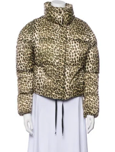 Pre-owned Apparis Animal Print Faux Fur Jacket In Neutral