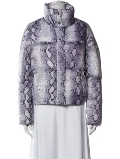 Pre-owned Apparis Animal Print Fur Jacket In Purple