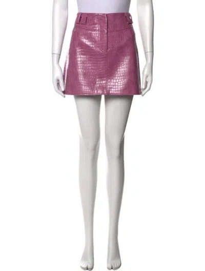 Pre-owned Apparis Animal Print Mini Skirt In Pink