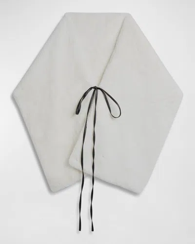 Apparis Aretha Vegan Leather Faux Fur Wrap In White