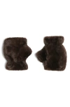 Apparis Ariel Faux Fur Fingerless Gloves In Brown
