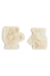 Apparis Ariel Faux Fur Fingerless Gloves In Neutral