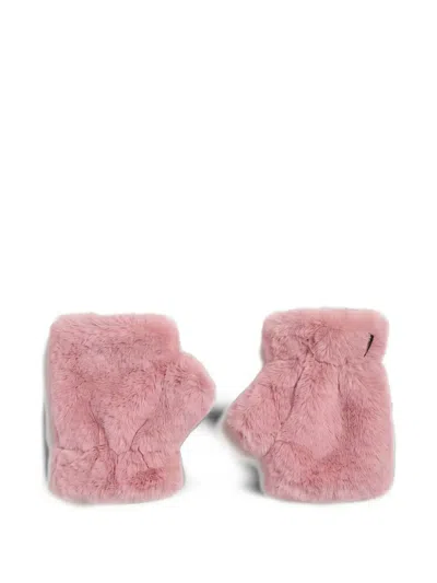 Apparis Kids' Ariel Faux-fur Fingerless Gloves In Pink