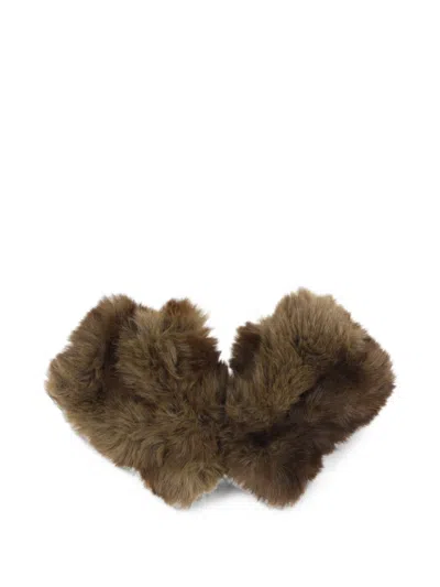 Apparis Ariel Fingerless Gloves In Brown