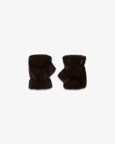 Apparis Ariel Fingerless Kids Gloves In Espresso