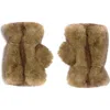 Apparis Ariel Pluche™ Faux Fur Fingerless Gloves In Brown
