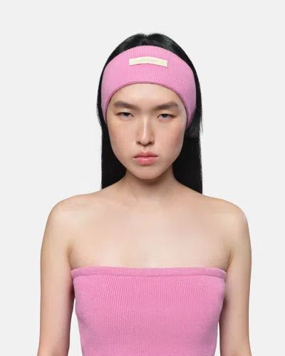 Apparis Asa Ribbed-knit Headband In 粉色