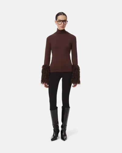 Apparis Aspen Cuff Turtleneck In Brown