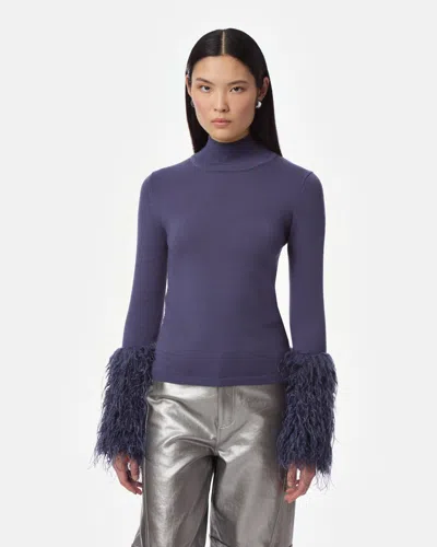 Apparis Aspen Cuff Turtleneck In Blue