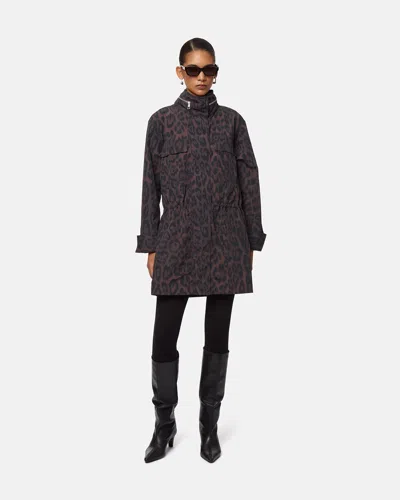 Apparis Bea Leopard-print Raincoat In Brown