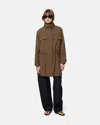 Apparis Bea Drawstring Raincoat In Brown
