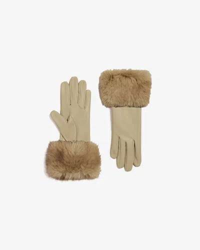 Apparis Betty Mink Gloves In Brown/blonde Mink