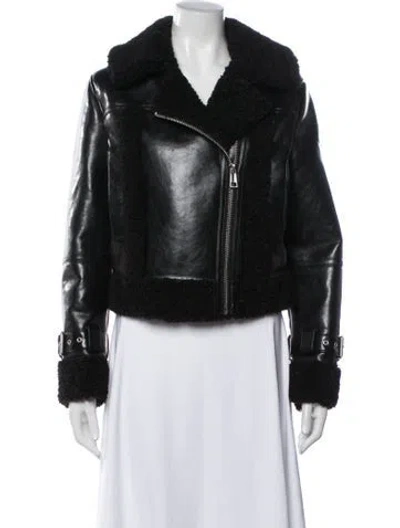 Pre-owned Apparis Biker Jacket In Black
