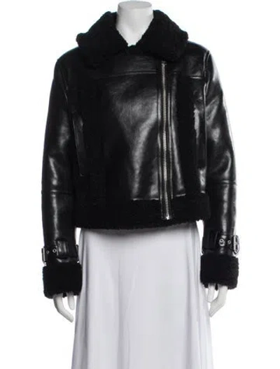 Pre-owned Apparis Biker Jacket In Black