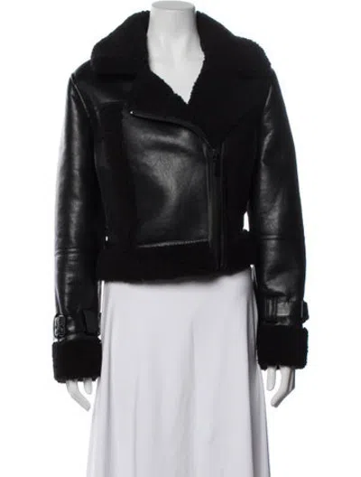 Pre-owned Apparis Biker Jacket In Black