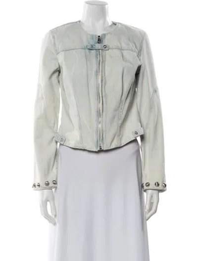 Pre-owned Apparis Biker Jacket In Blue