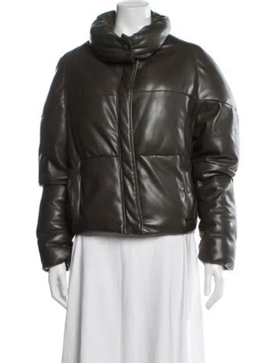 Pre-owned Apparis Biker Jacket In Green