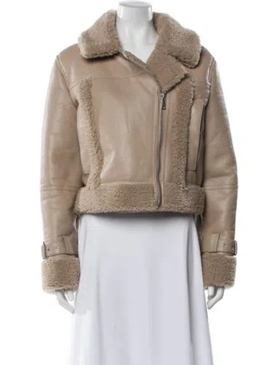 Pre-owned Apparis Biker Jacket In Neutral