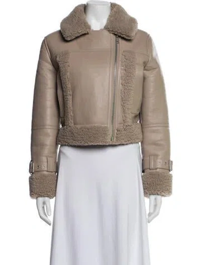Pre-owned Apparis Biker Jacket In Neutral